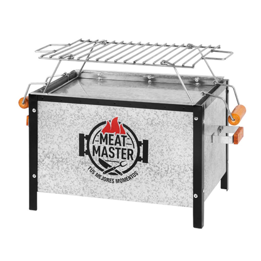 Caja China Master Galvanizada Chica + Parrilla De Varillas Inoxidable