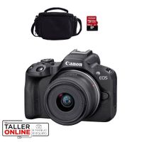 Cámara Canon EOS R50 con Lente RF-S 18-45MM IS STM + Estuche
