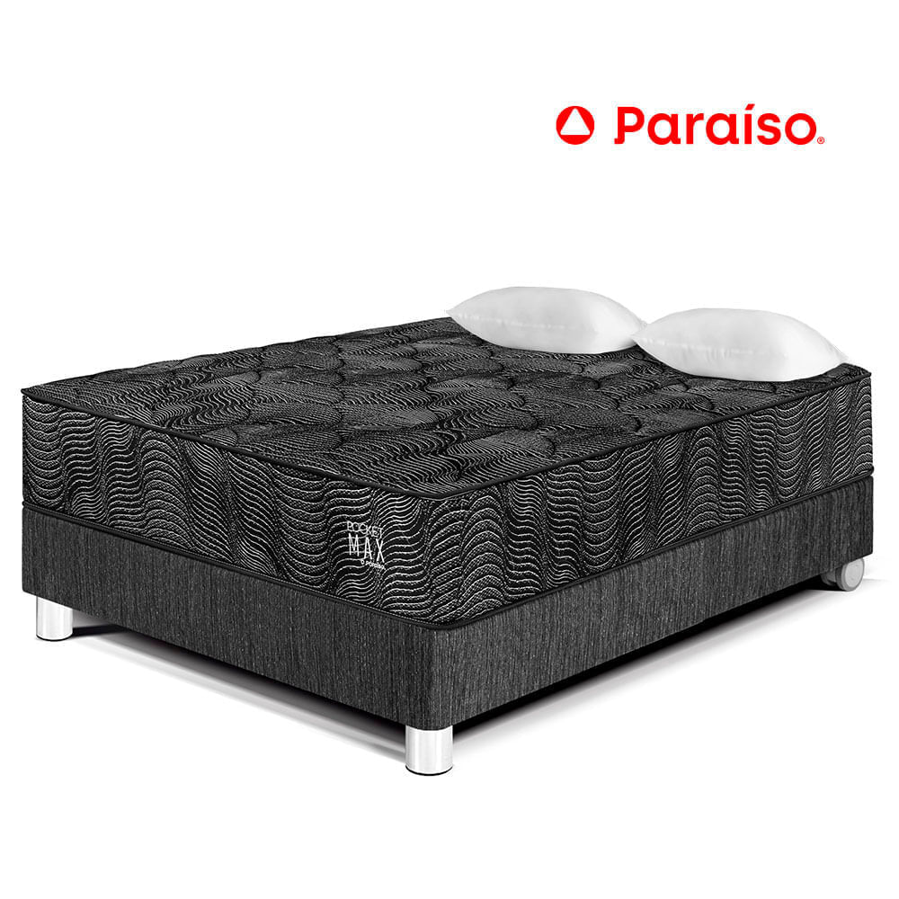 Cama Pocket Max Black 2 Plazas Charcoal
