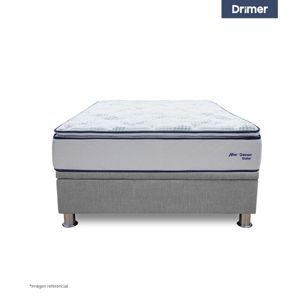 Cama Practibox New Ozono 1.5 Plaza Gris Plata