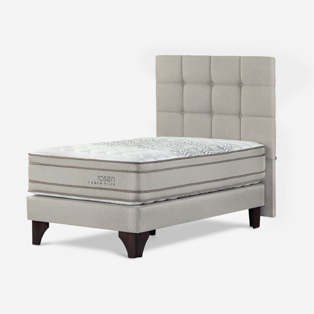 Dormitorio Europeo Tempo Plus 1.5 Plazas Issey Niebla