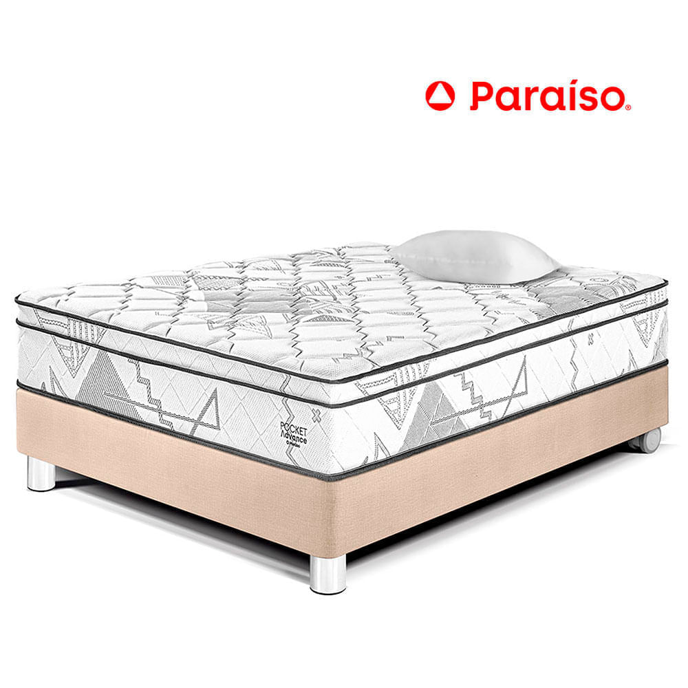 Cama Pocket Advance 1.5 Plazas Champagne