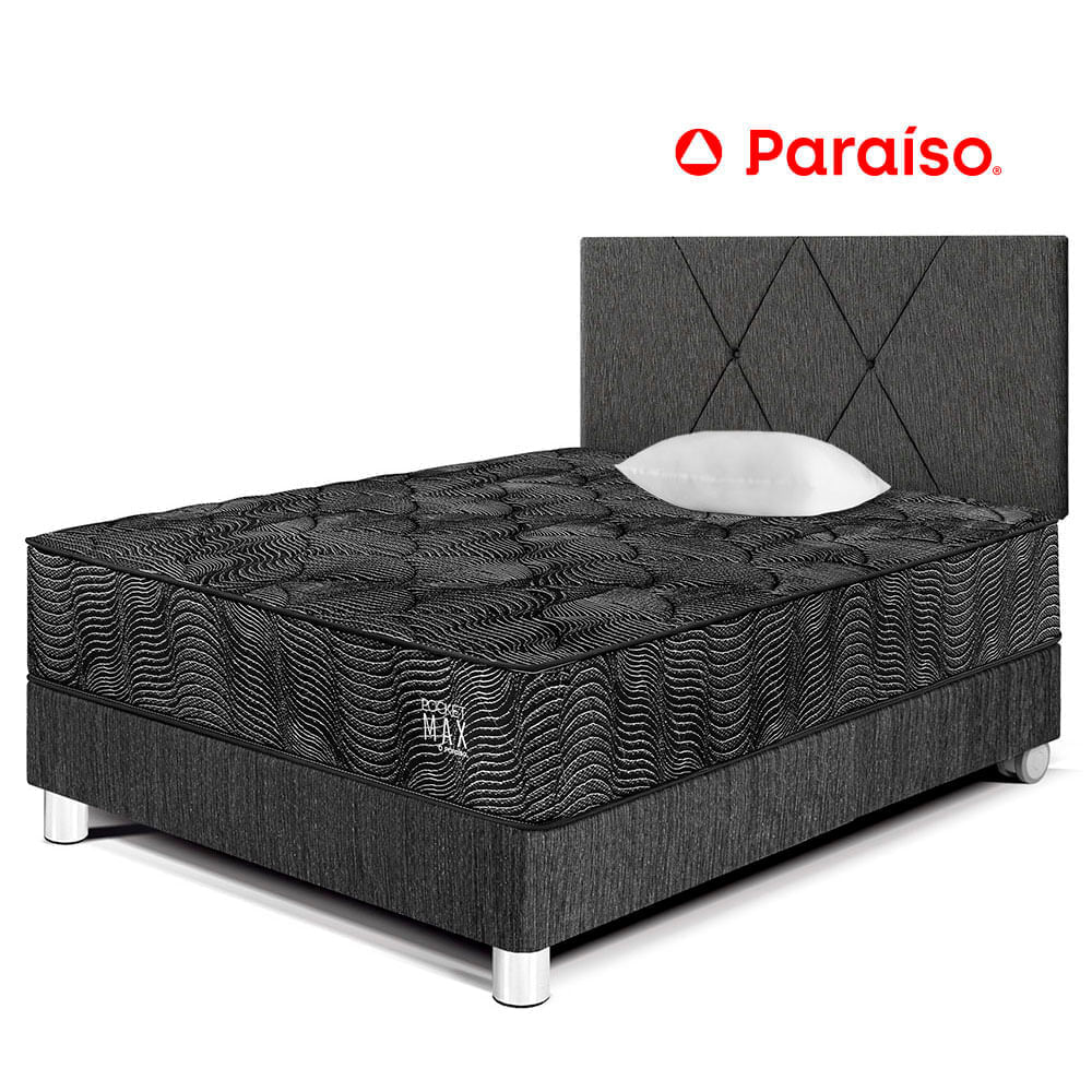 Dormitorio Pocket Max Black 1.5 Plazas Charcoal