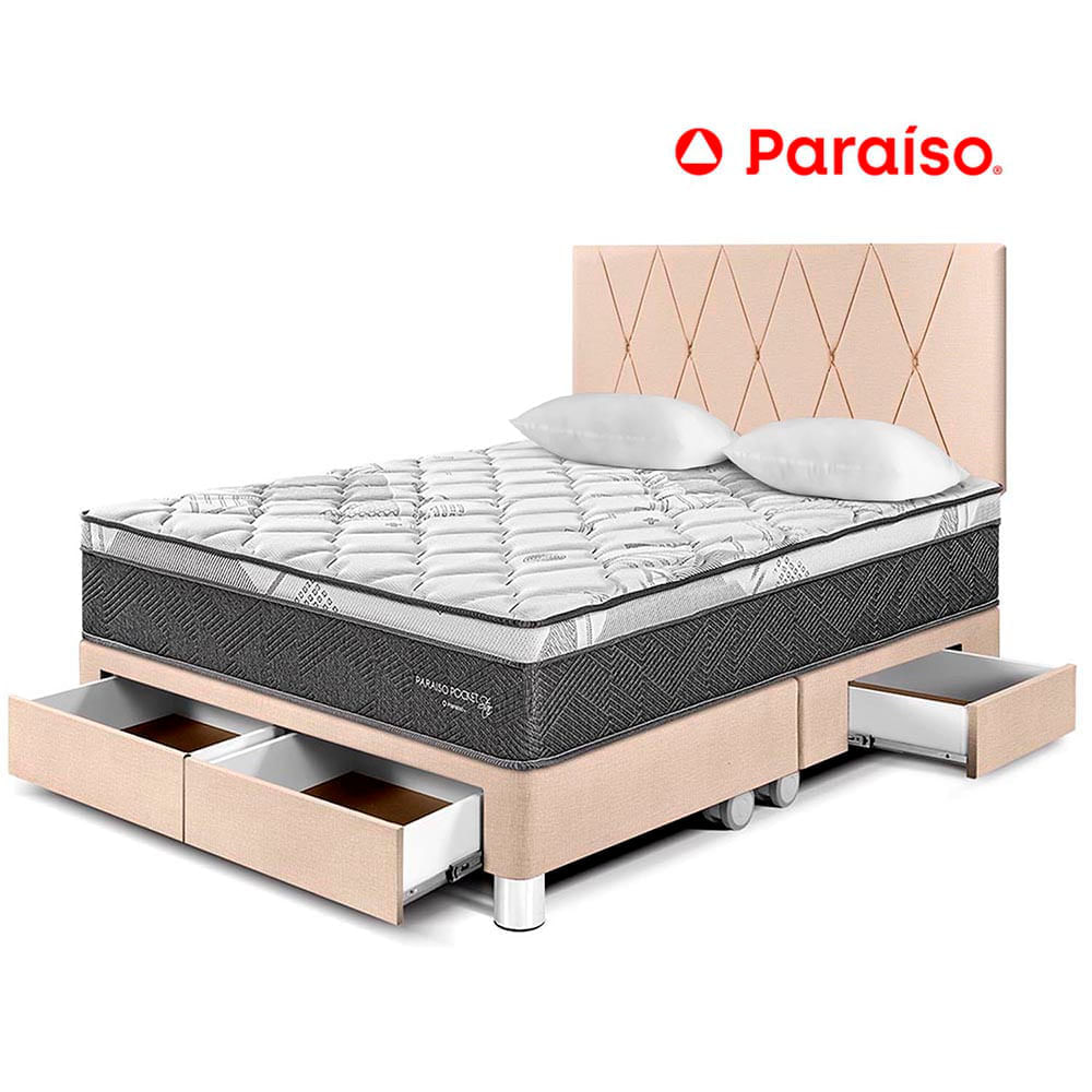 Dormitorio Pocket Star King con Cajones Champagne