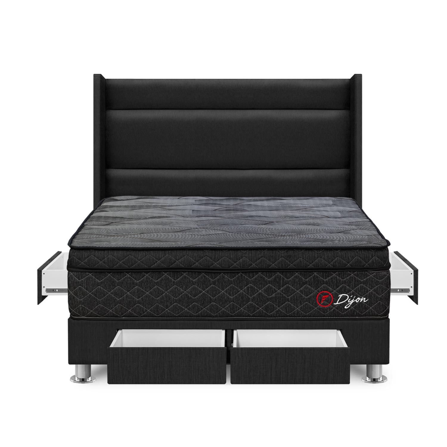 Dormitorio 4 Cajones Dijon Queen Gris