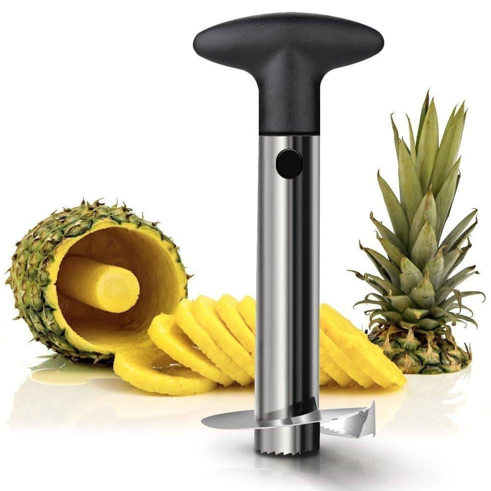Pelador Cortador de Piña Acero Inoxidable Rebanada Corte - Promart