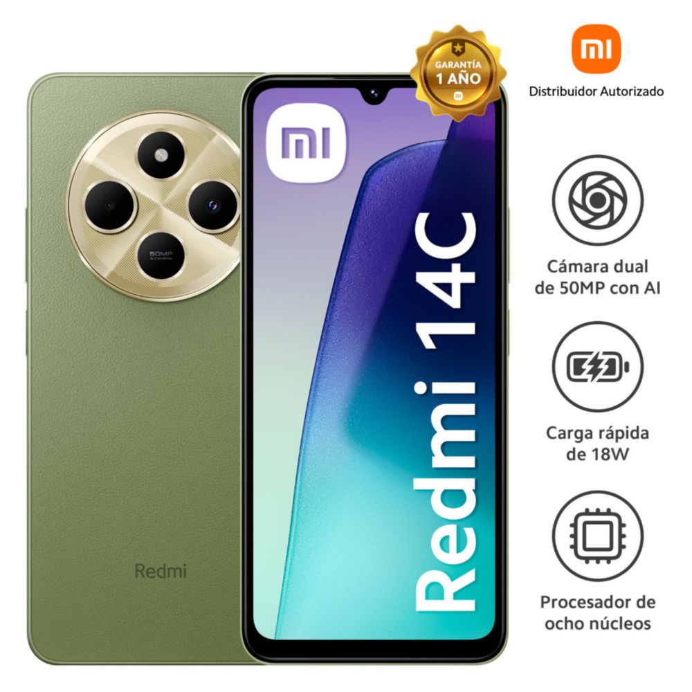 Celular Redmi 14C 6.88"" 4GB RAM 256GB ROM  Sage Green