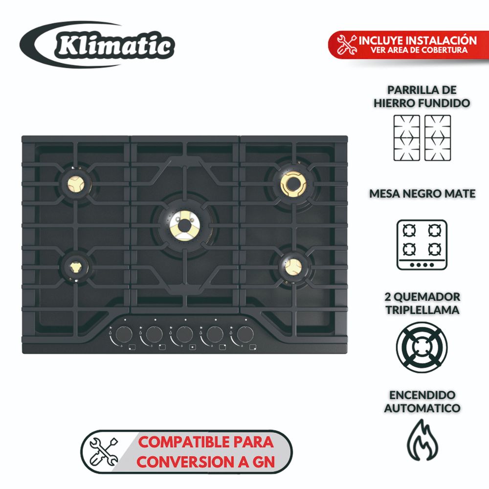 Cocina Empotrable 76 cm - Massima