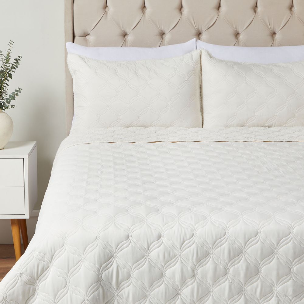 Cubrecama OI25 Pinsonic Sherpa Off White