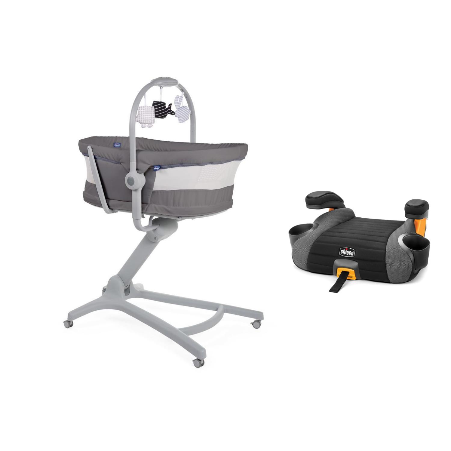 Cuna Chicco Baby Hug 4In1 + Base Silla Para Auto Booster Shark