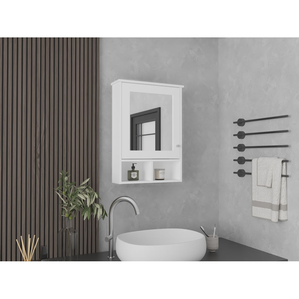 Botiquin Depp 1 Puerta Con Espejo - Blanco
