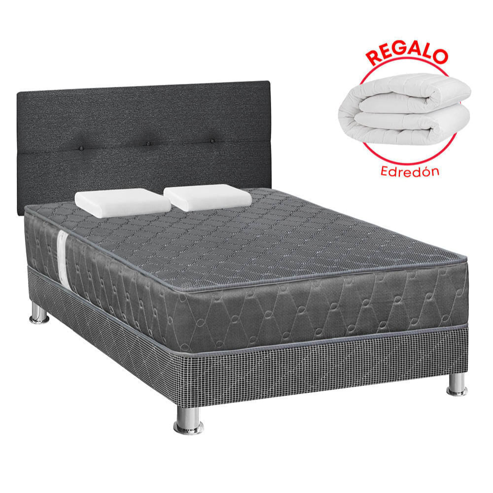 Dormitorio Acqua 2 Plazas + Edredón + Respaldo