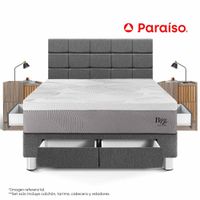 Dormitorio Balanzze con Cajones Queen Cabecera Block + 2 Veladores Han