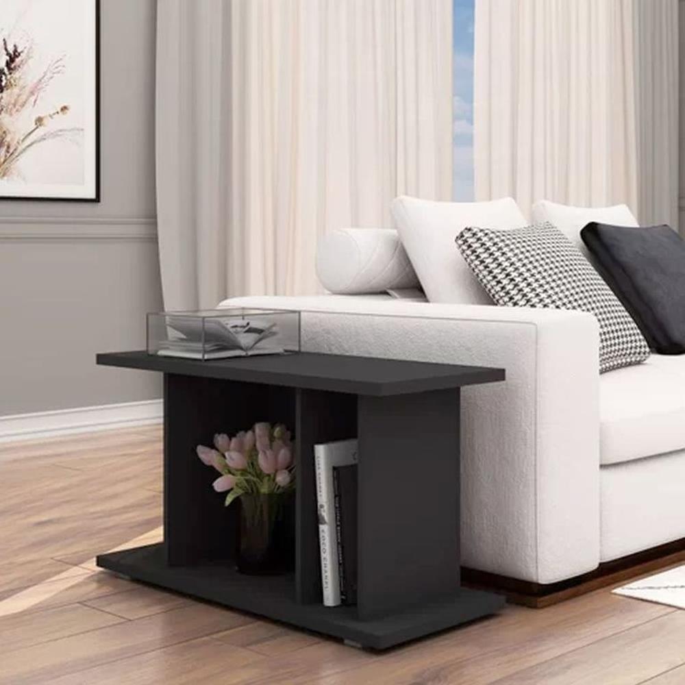 Mesa lateral Gabrielle negro - Villa Hogar