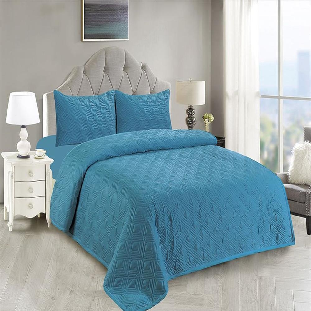 Cubrecama + Juego de sabánas 2 plazas 100% Algodón - ACERO