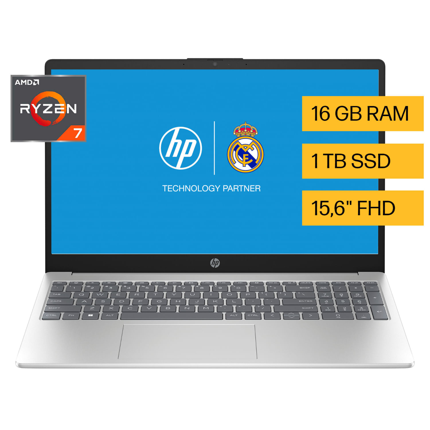 Laptop HP AMD Ryzen™ 7 7730U 15-fc0276la R7-7730U 16GB RAM 1TB 15.6""