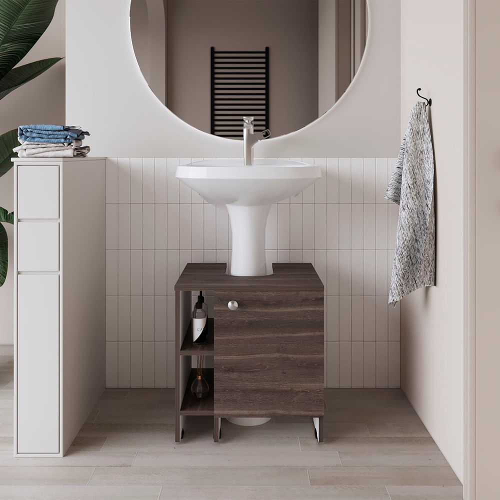 Mueble Basic Para Lavamanos Milan - Blanco