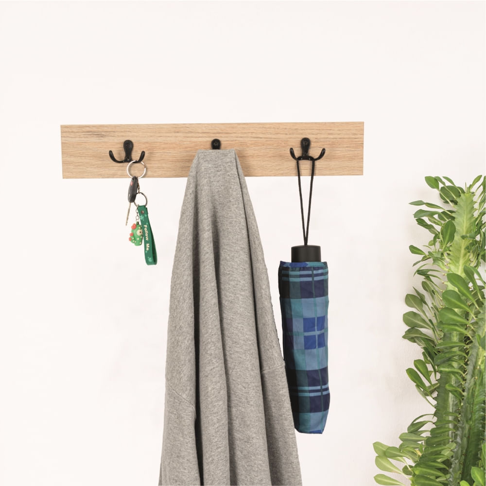 Perchero Sócrates 3 Ganchos Dobles - Rovere