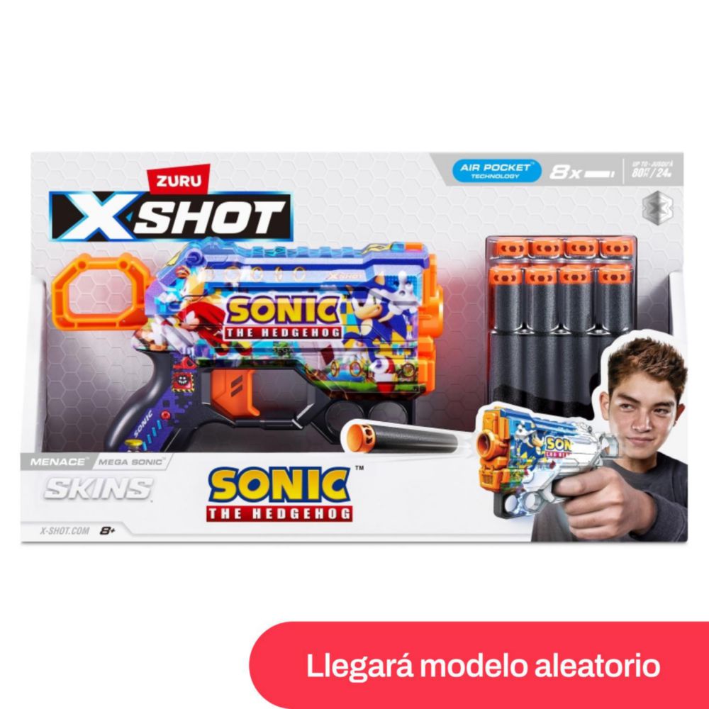 Lanza Dardos X-Shot Skins Menace Sonic Asst