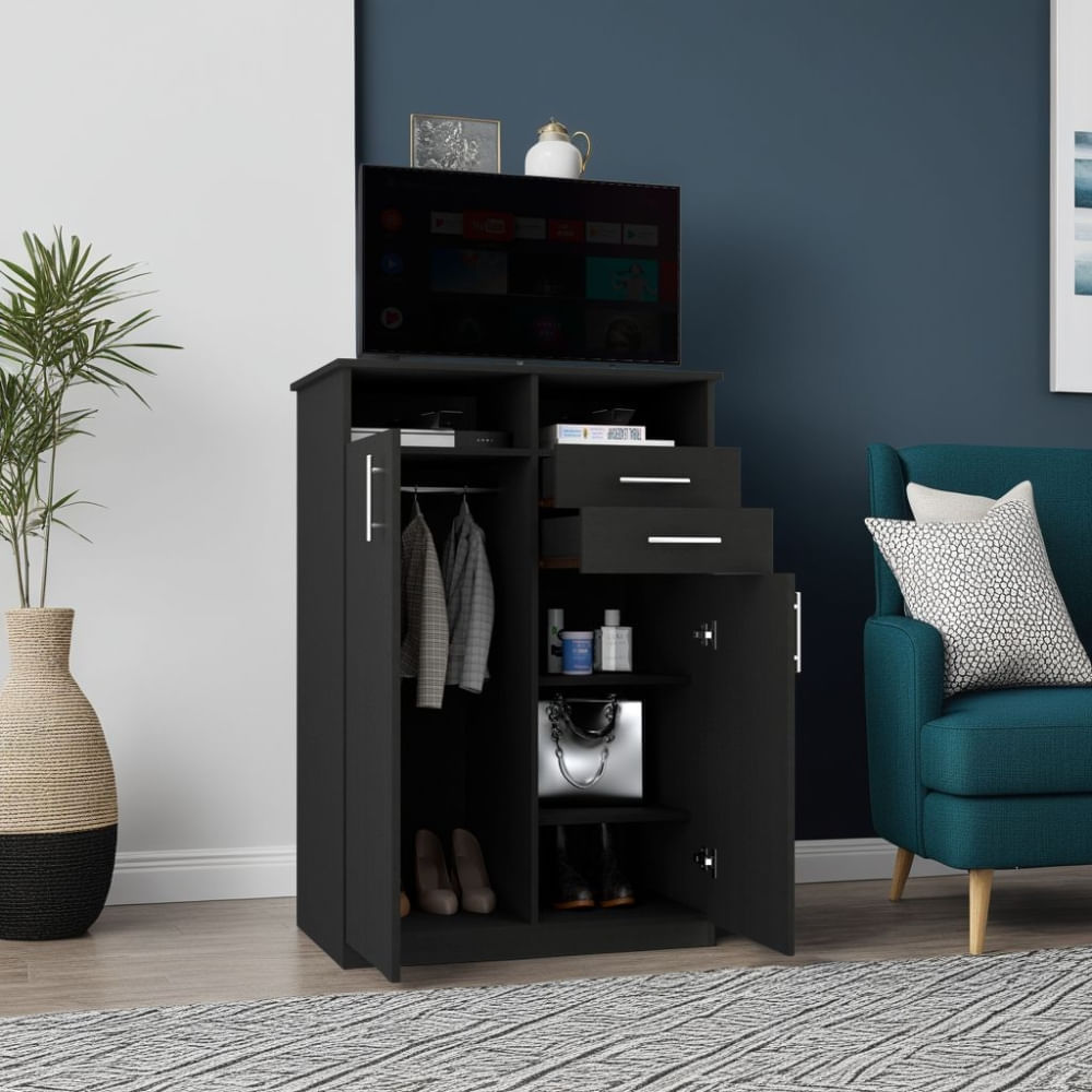 Ropero Donat Tv 32"" 2 Puertas - 2 Cajones Wengue