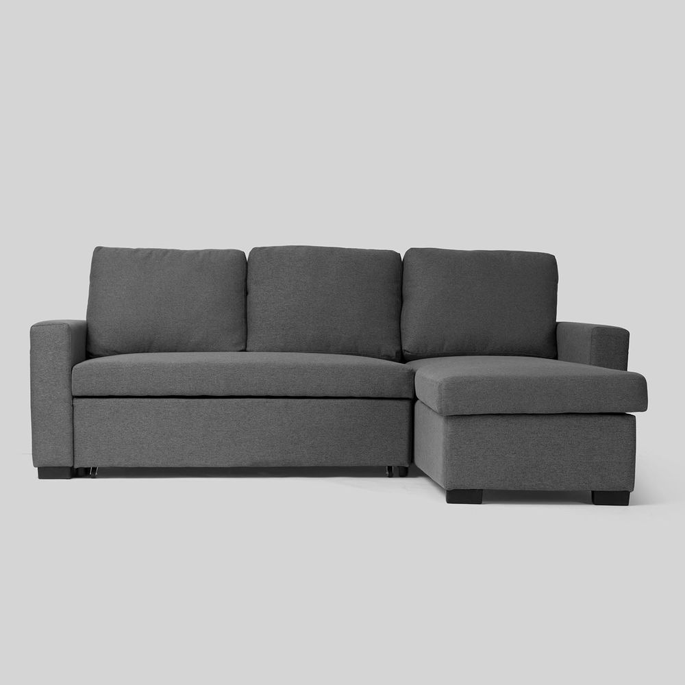 Seccional Cama Izquierdo Cantona Con Almacenamiento Gris