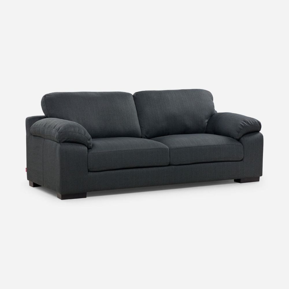 Sofá Bolonia Tela 3 Cuerpos Grafito