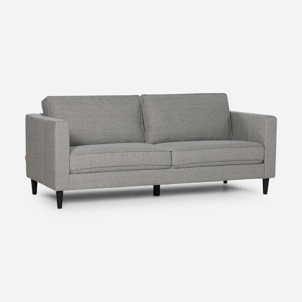 Sofá Narva Tela 3 Cuerpos Gris