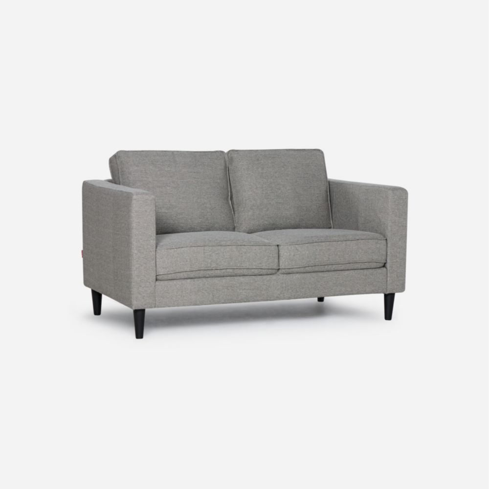 Sofá Narva Tela 2 Cuerpos Gris