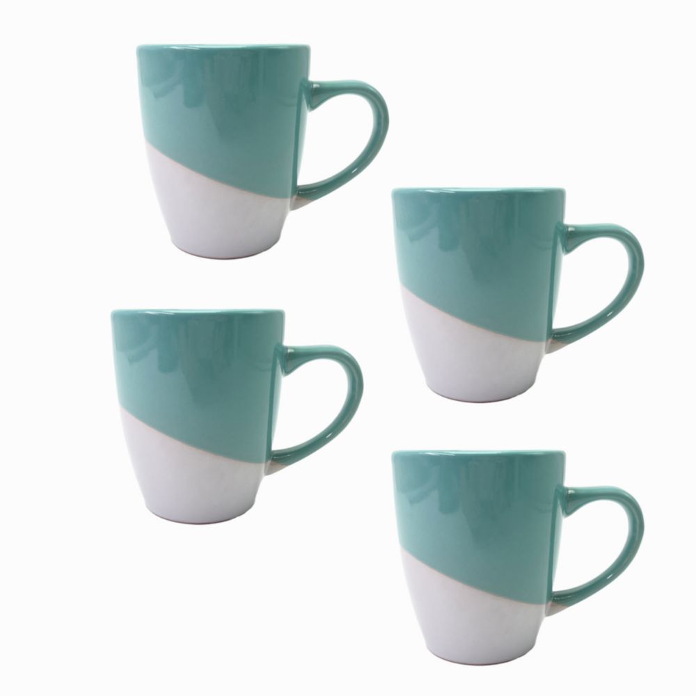 Set X4 Taza Menta Duo Tone