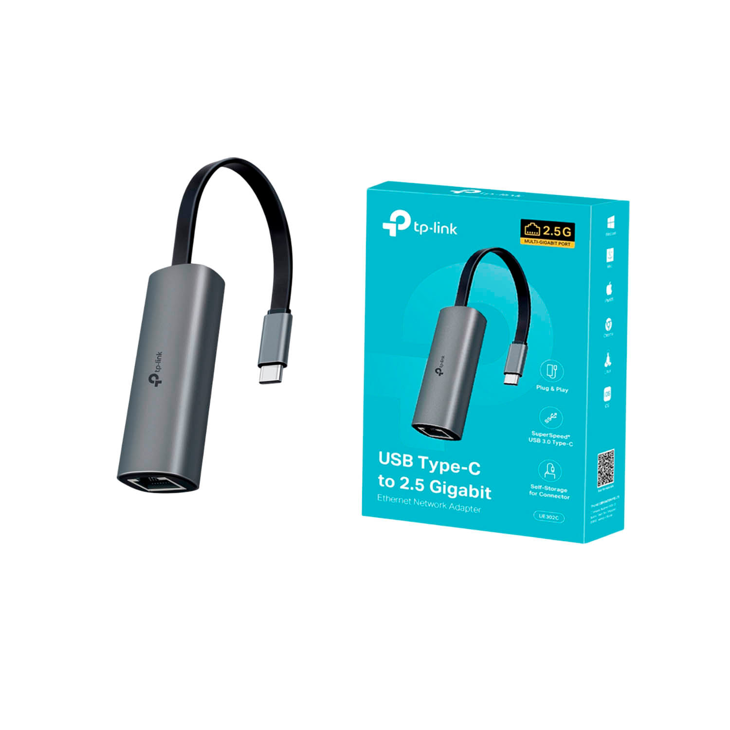 TP-LINK UE302C Adaptador de red USB Tipo C a 2.5 Gigabit Ethernet