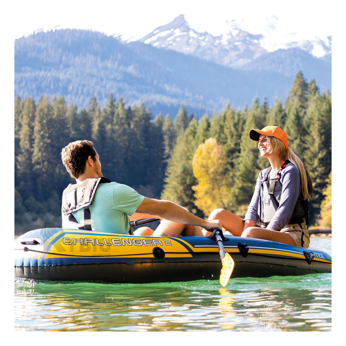 Bote para 2 Personas con Inclusiones en Tono Azul Y+Agendita