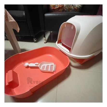 Arenero Resistente para Gatos de Color Rojo Y+Agendita Arenero Resistente para Gatos de Color Rojo Y+Agendita