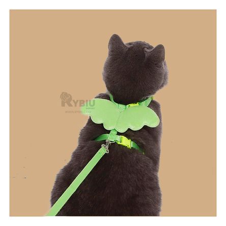 Arnes de Paseo para Gatitos en Tono Verde Y+Stickers