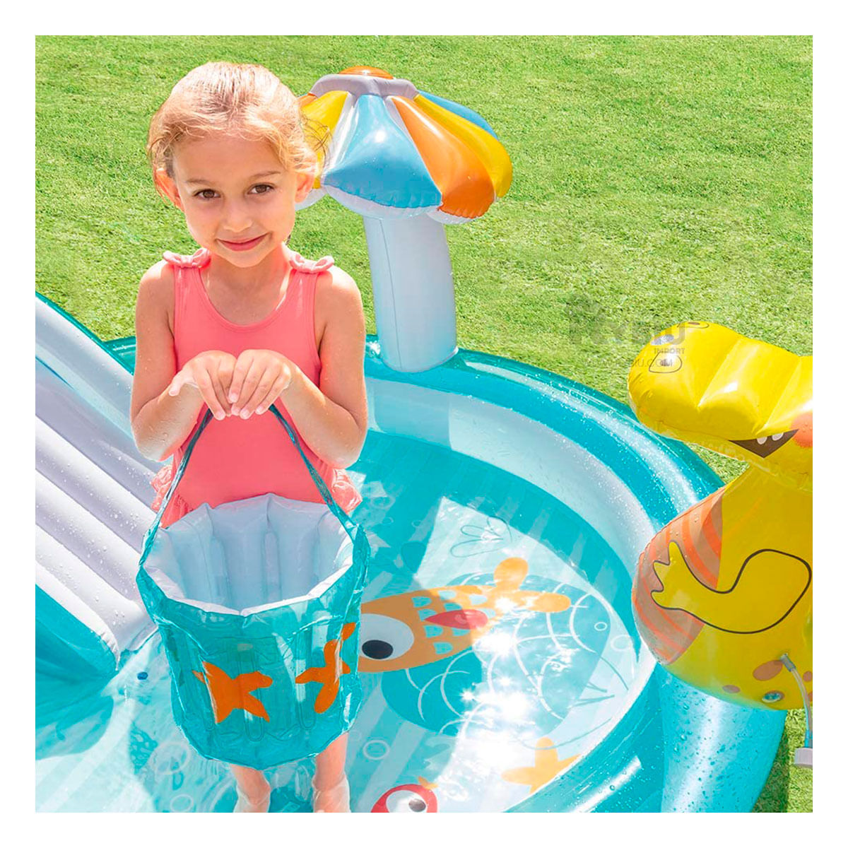 Centro de Juego Divertido Infantil en Celeste Y+Stickers