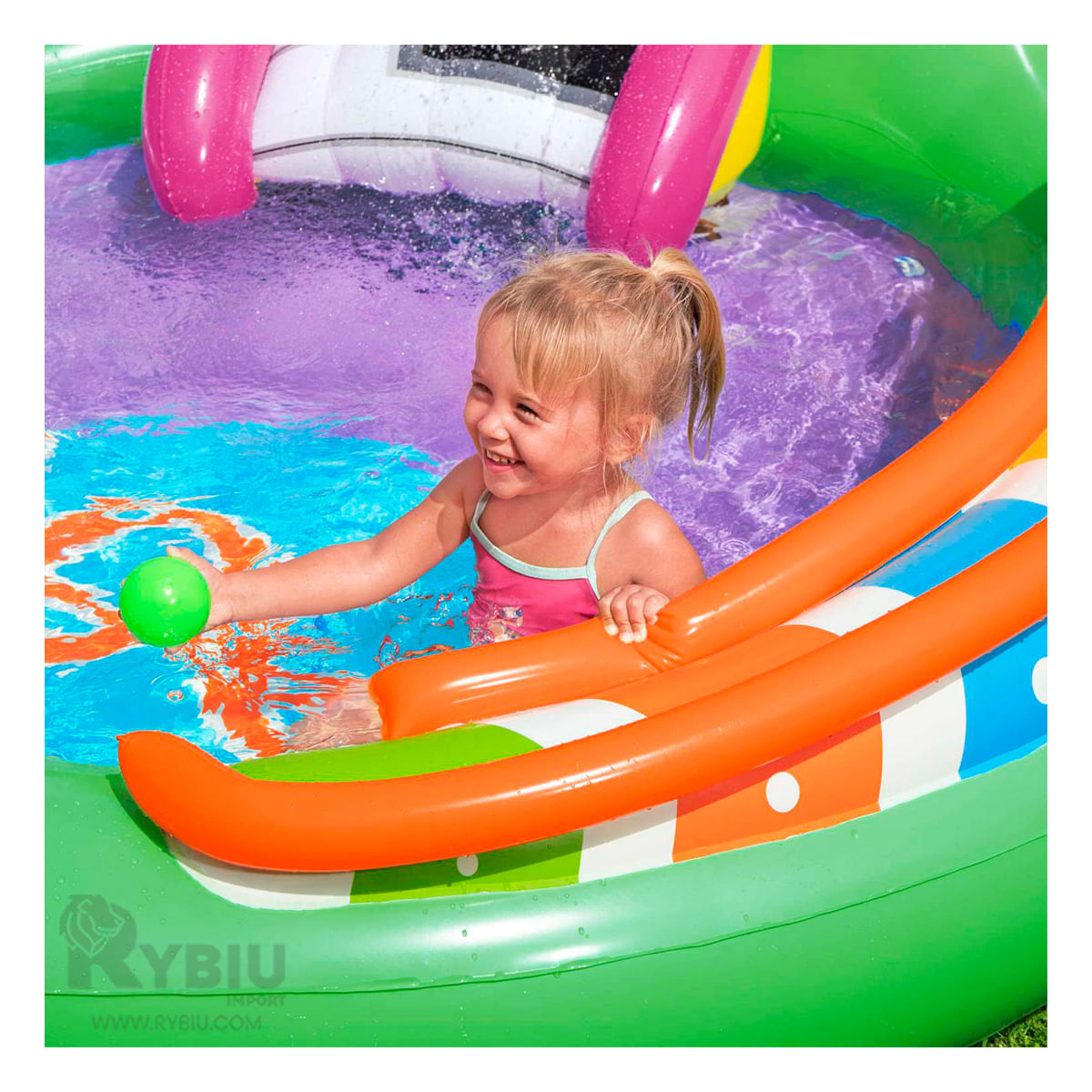 Centro de Juego con Tobogan en Multicolor Y+Stickers