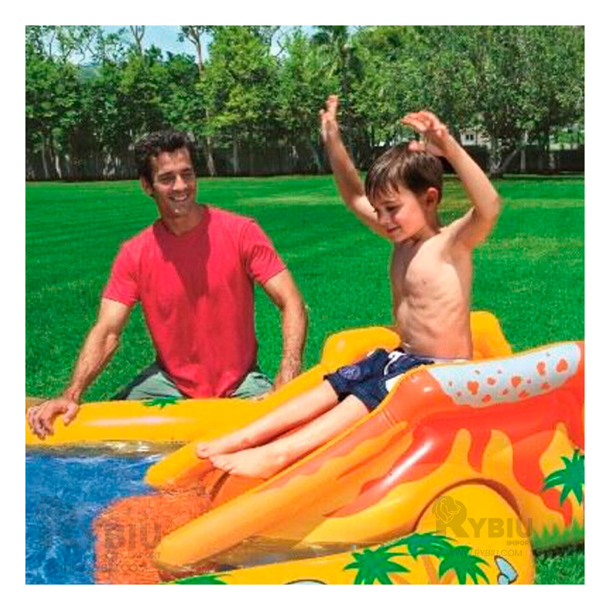 Centro de Juego Dinosaurio 249 x 191 x 109 cm en Multicolor