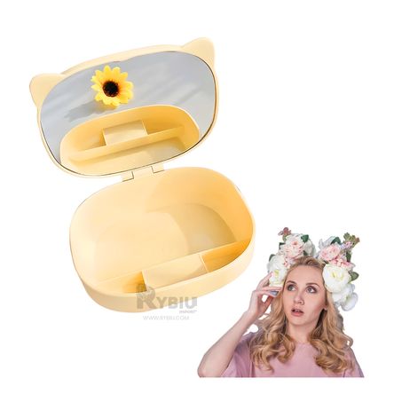 Caja con Separaciones en Color Amarillo Y+Stickers
