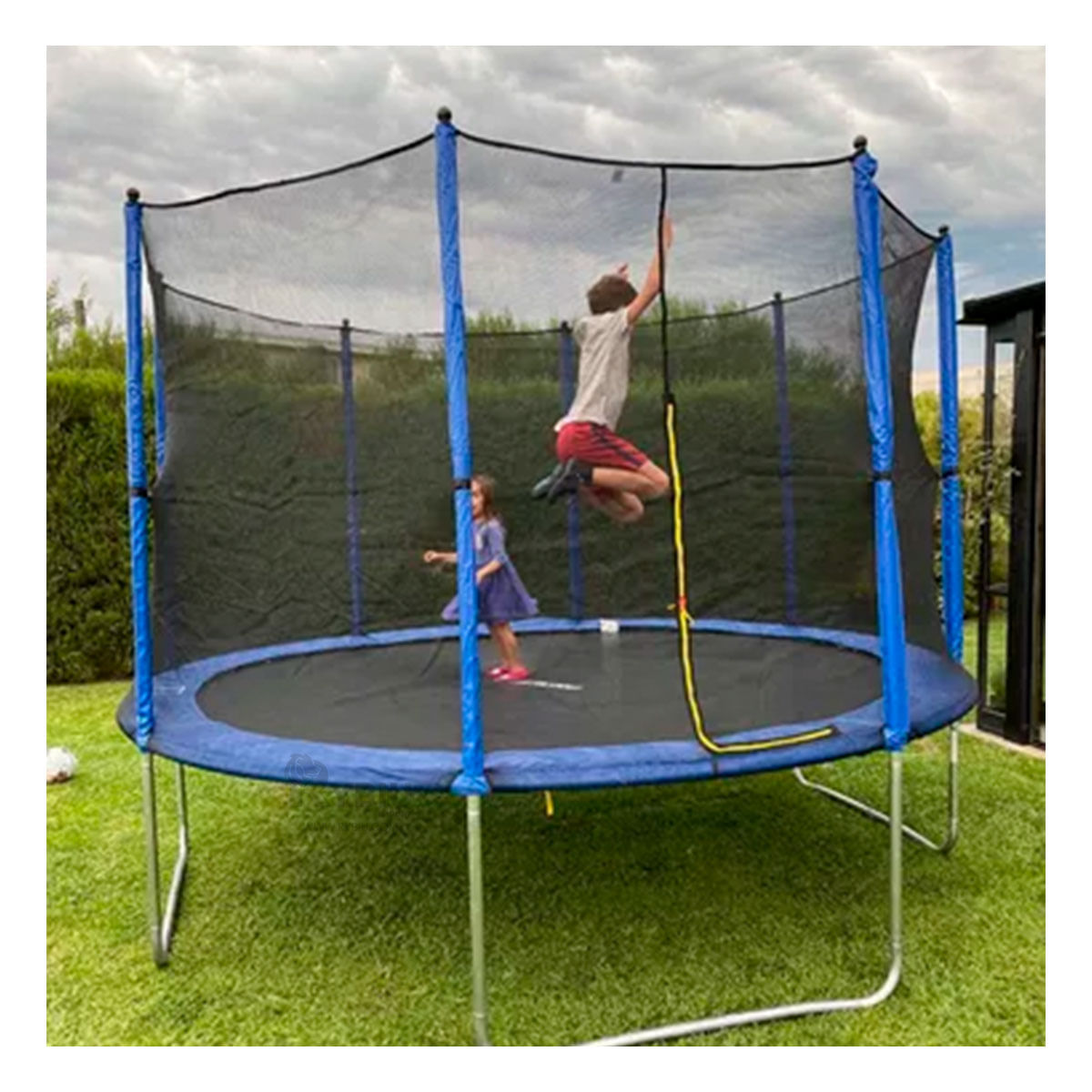 Cama Elastica Trampolin Resistente 302 x 253 cm en Azul