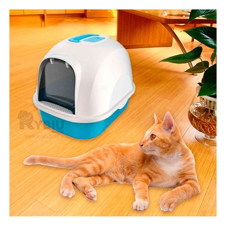 Arenero para Gatos Portatil de Celeste Y+Papel de Regalo Arenero para Gatos Portatil de Celeste Y+Papel de Regalo
