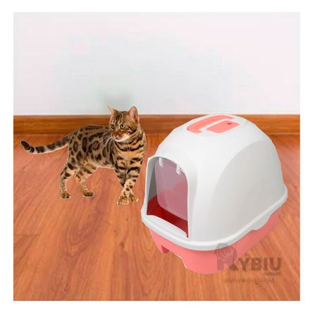 Arenero para Gato Resistente Incluye Bandeja de Color Fucsia Arenero para Gato Resistente Incluye Bandeja de Color Fucsia