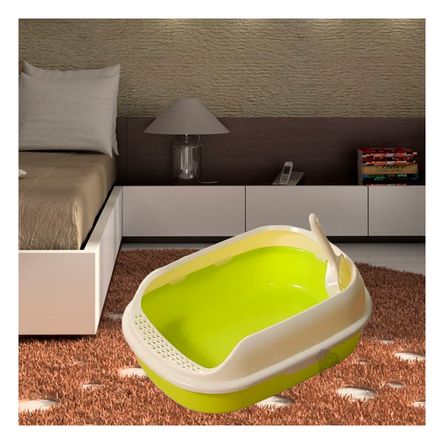 Arenero Removible para Mascota en Tono Verde Y+Agendita Arenero Removible para Mascota en Tono Verde Y+Agendita