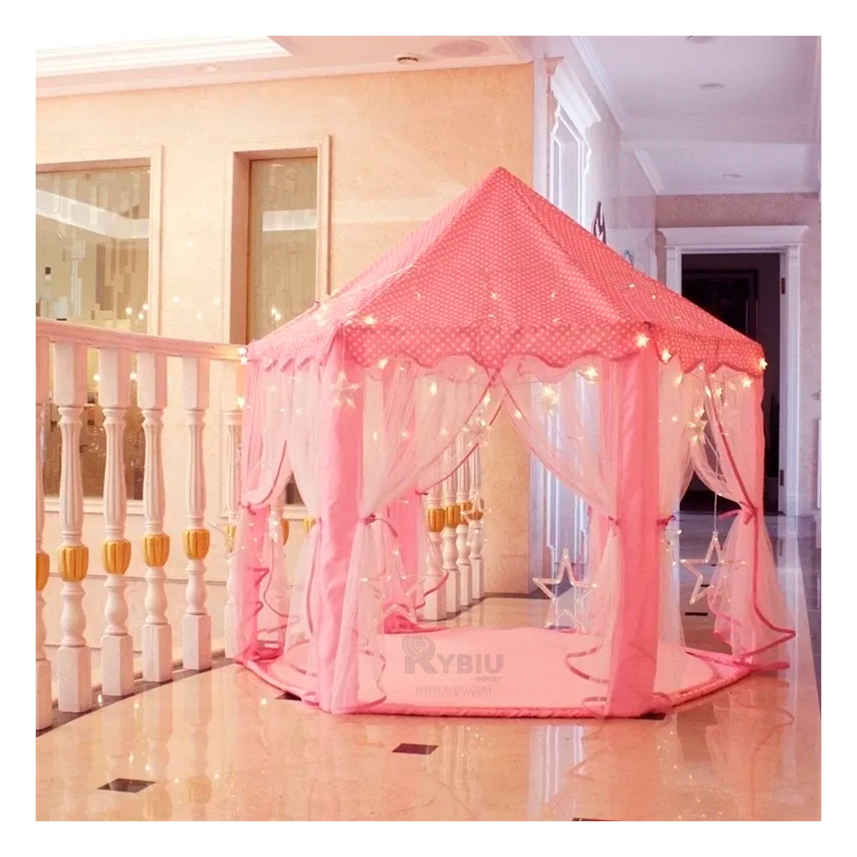 Carpa de Campo Ideal de Color Rosado Y+Papel de Regalo