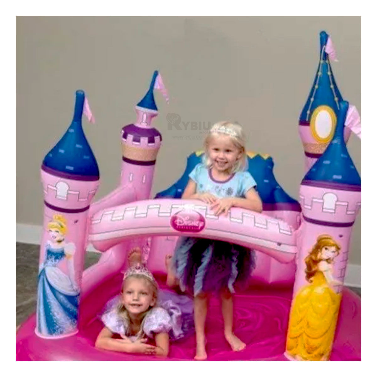 Castillo Inflable Resistente en Rosado Y+Papel de Regalo