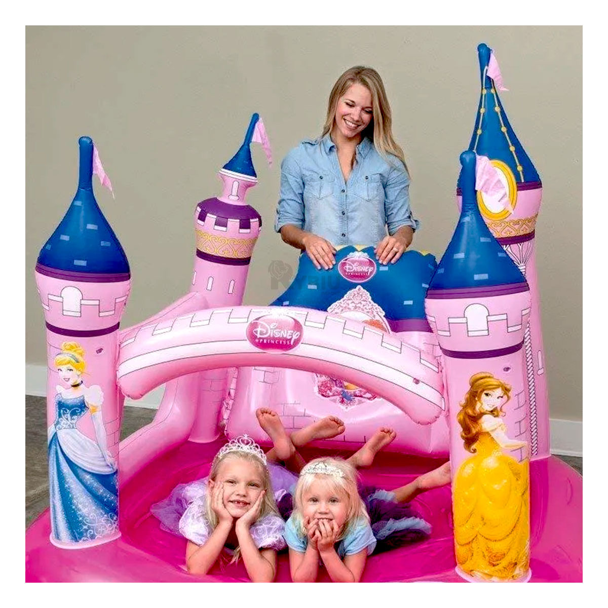 Castillo Saltarin Inflable de Princesas en Rosado
