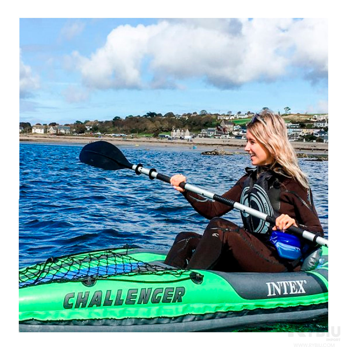 Bote Funcional y Seguro para Playa Verde Y+Stickers