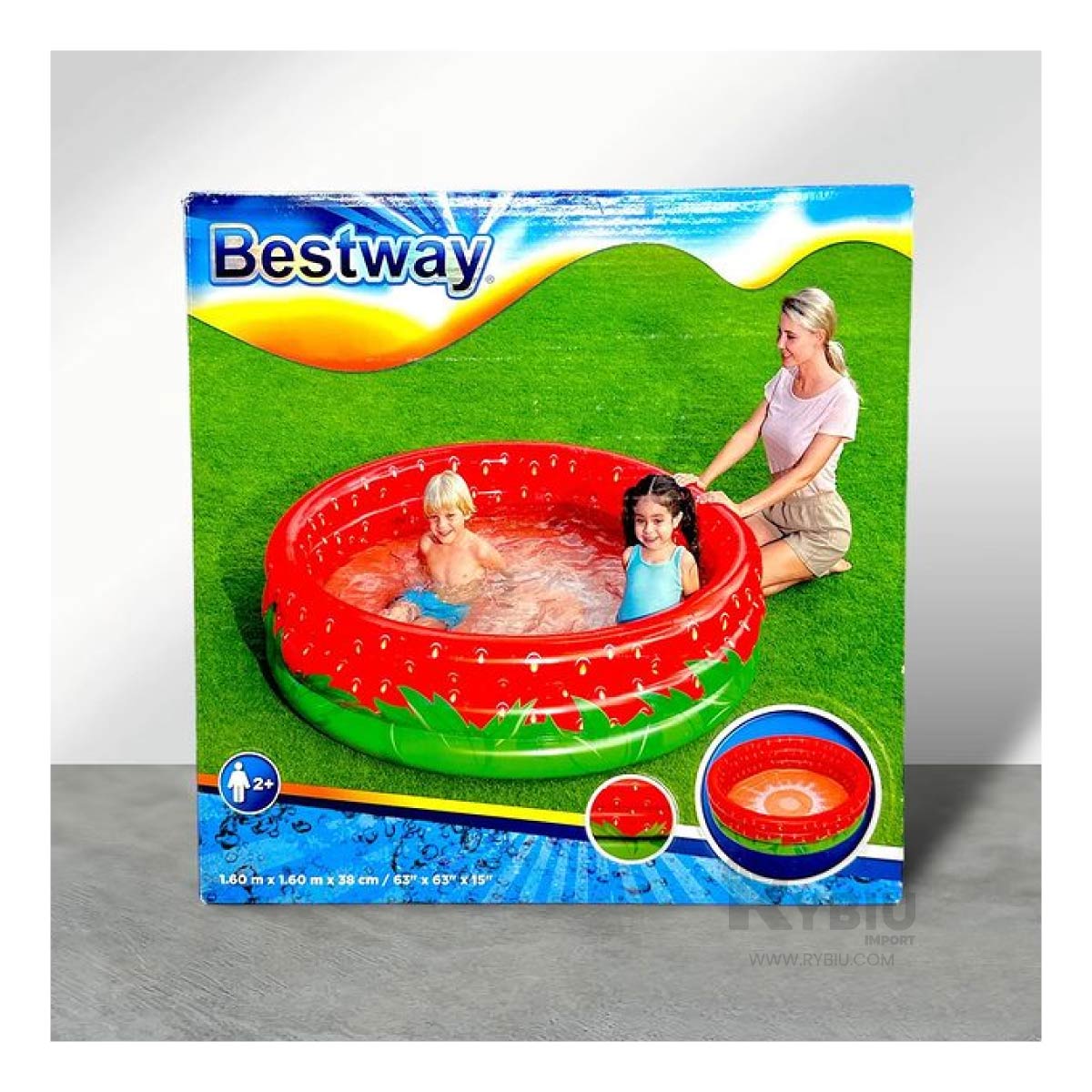 Alberca Inflable Toda Edad de Multicolor Y+Papel de Regalo