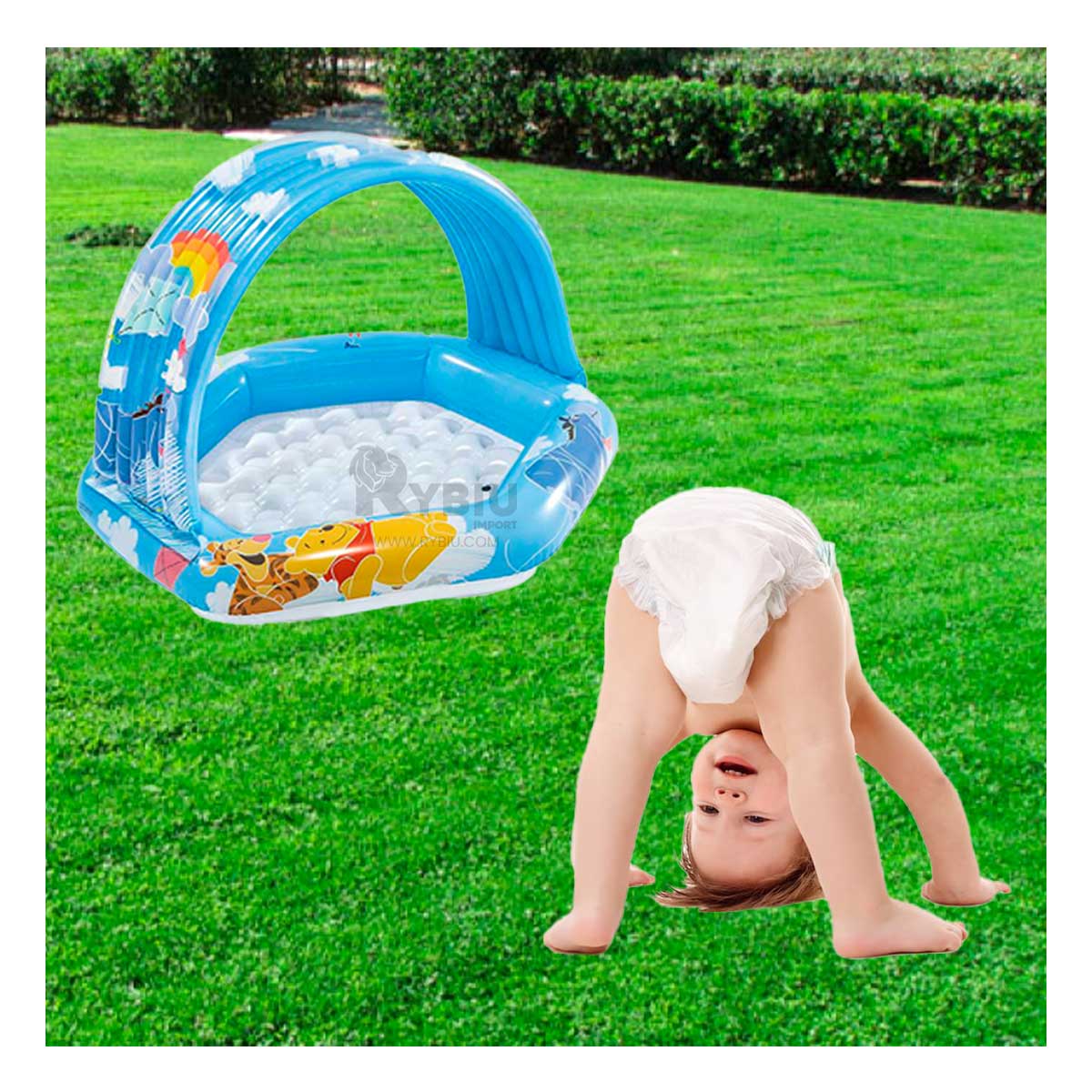 Alberca Rectangular Inflable en Multicolor