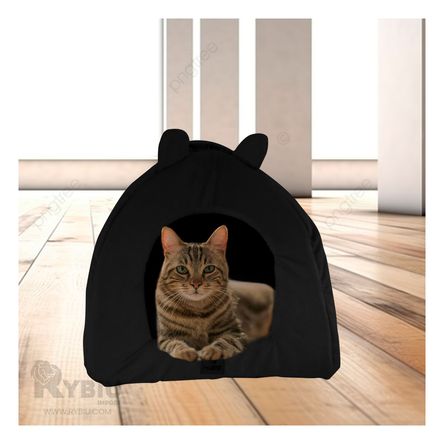 Cama de Perrro Iglu Comoda Suave en Negro Y+Papel de Regalo Cama de Perrro Iglu Comoda Suave en Negro Y+Papel de Regalo