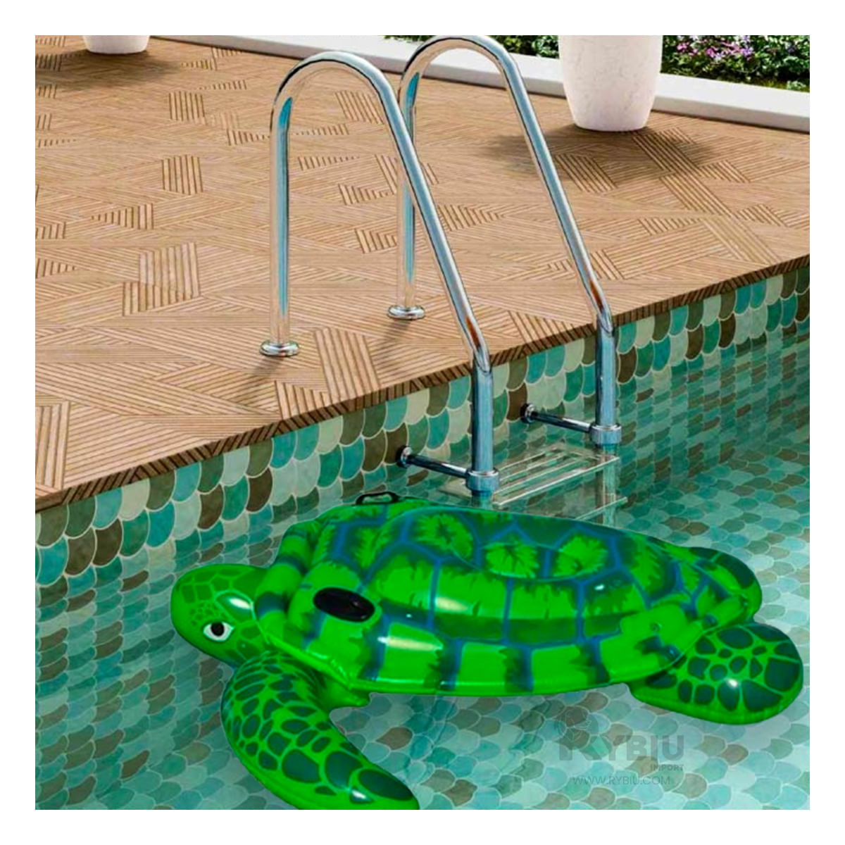 Flotador Resistente de Tortuga Tono Verde Y+Agendita