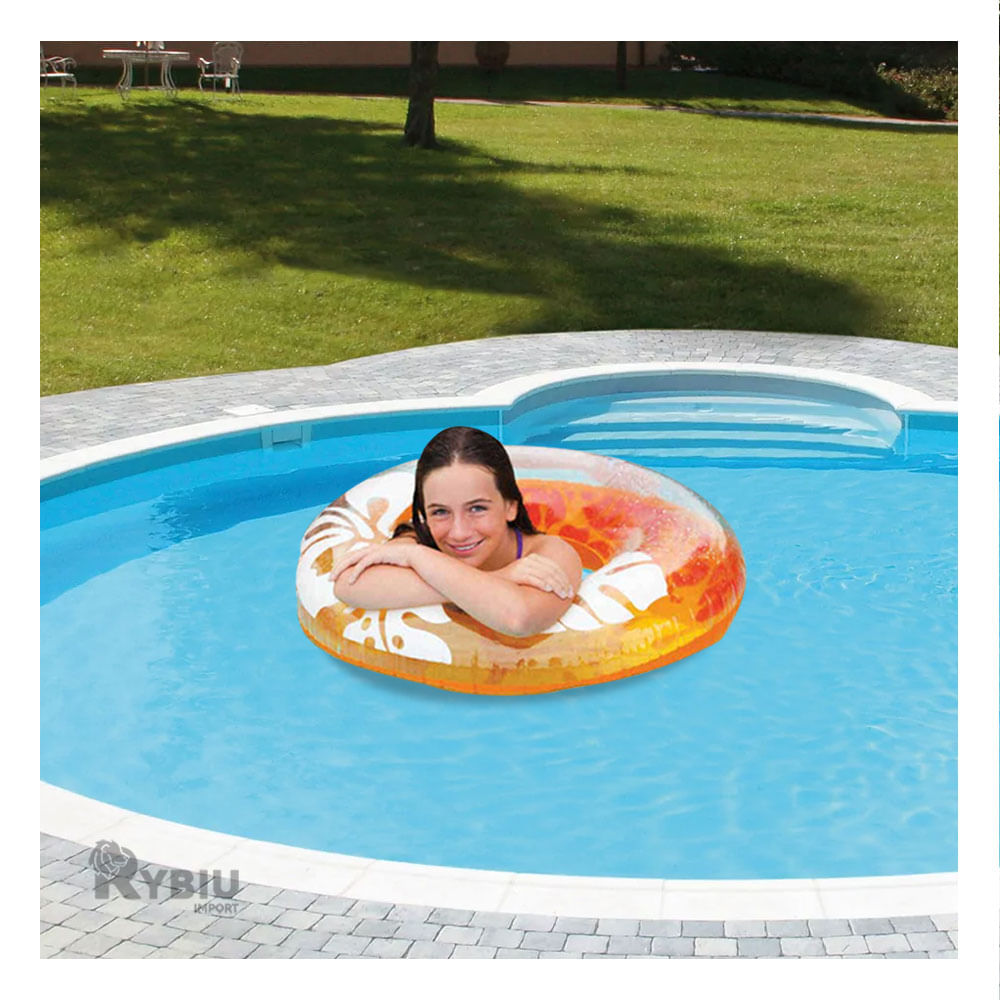 Flotador Resistente y Útil para Playa Color Anaranjado